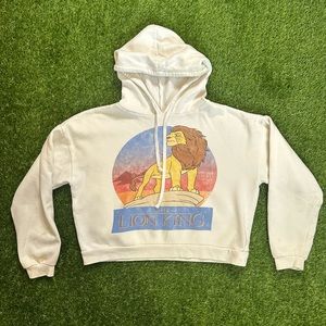 Disney Lion King Crop Top Graphic Hoodie Women’s Size Medium.